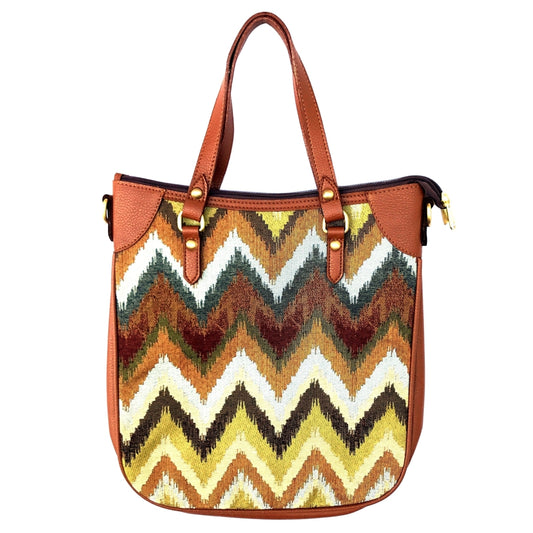 Jungle Chevron 15" Hobo Shoulder Bag