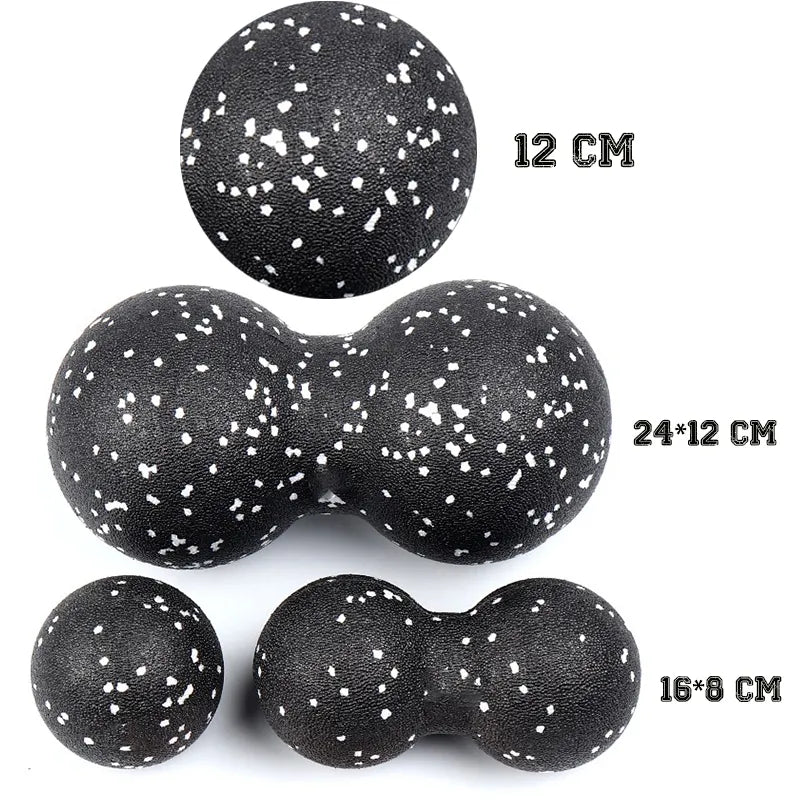 Peanut Fitness Massage Ball Set Yoga Roller Double Lacrosse Mobility Ball