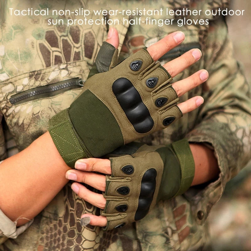 Half Finger Cycling Gloves Outdoor Tactical Men Shooting Hunting Gloves Sports