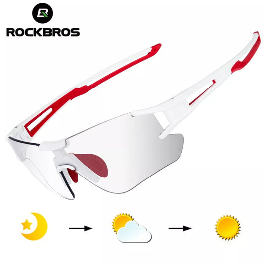 ROCKBROS Cycling Wrap Sunglasses Men's Photochromic Sport Glasses Outdoors UV400