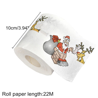 New Year Gifts 22m/Roll Santa Claus Reindeer Christmas Toilet Paper Christmas