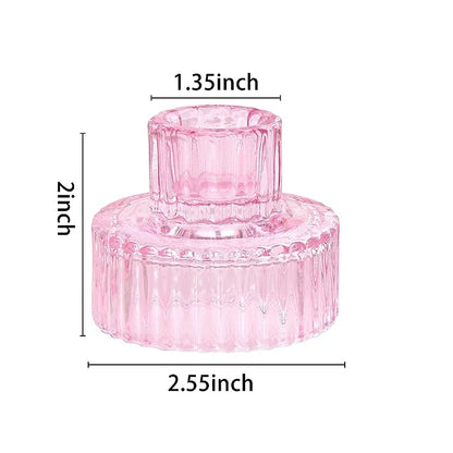 Creative Glass Candle Holder Table Candle Stand Transparent Glass