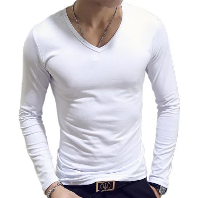 Men T Shirt Long Sleeve Cotton Spring Autumn Thermal Undershirt Mens T Shirts