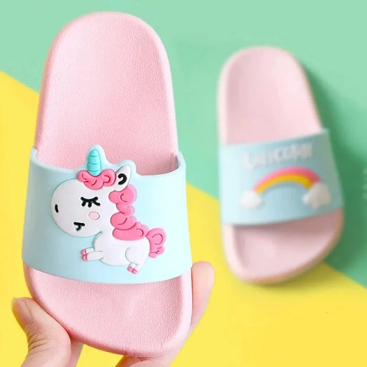 Cute Animal Pattern Slippers for Boys Girls New Summer Kids Beach Shoes Baby