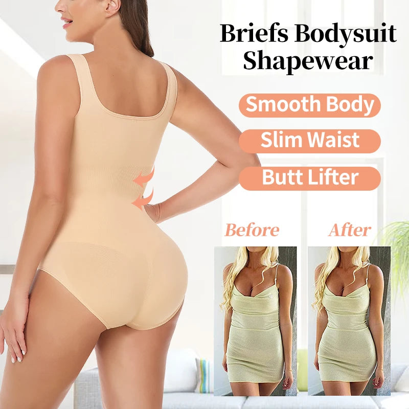 Bodysuit Women Shapewear Tummy Control Butt Lifter Body Shaper Smooth Invisible