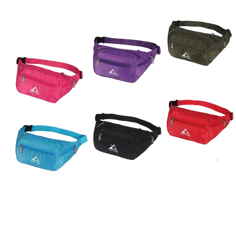 PLAYKING-Waterproof Foldable Waist Bag for Men and Women, Sport Running Bag