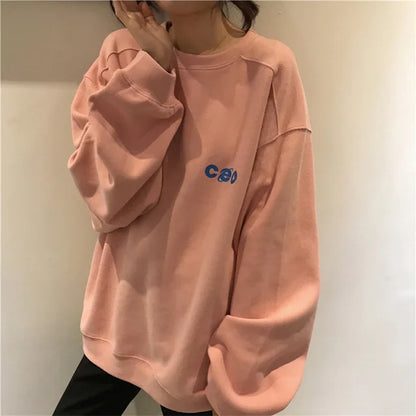 LERFEY Women Sweatshirt Streetwear Letter Print Sweatshirts Autumn Spring