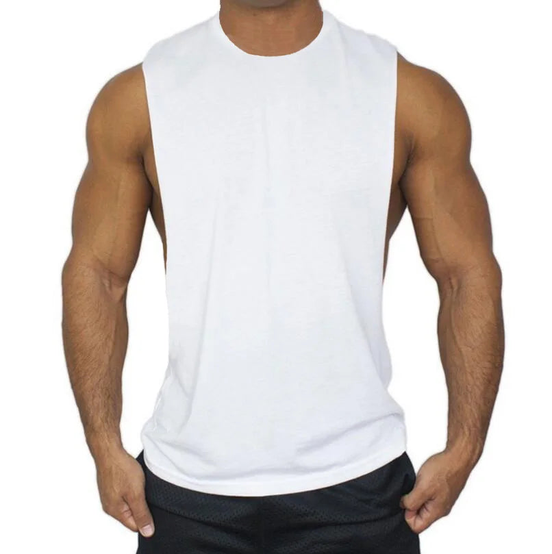 Muscleguys Mens Workout Tank Tops Fitness Bodybuilding Clothing Low Cut Armholes