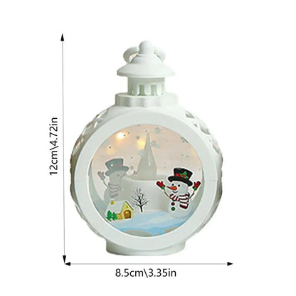 Santa Claus Snowman Lantern Light Merry Christmas Decor for Home Christmas