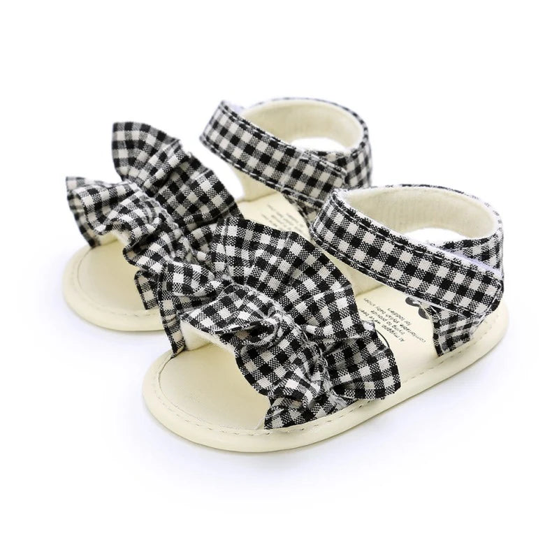 Baby Shoes Summer Newborn Casual Shoes Sandal Infant Toddler Plaid Breathable