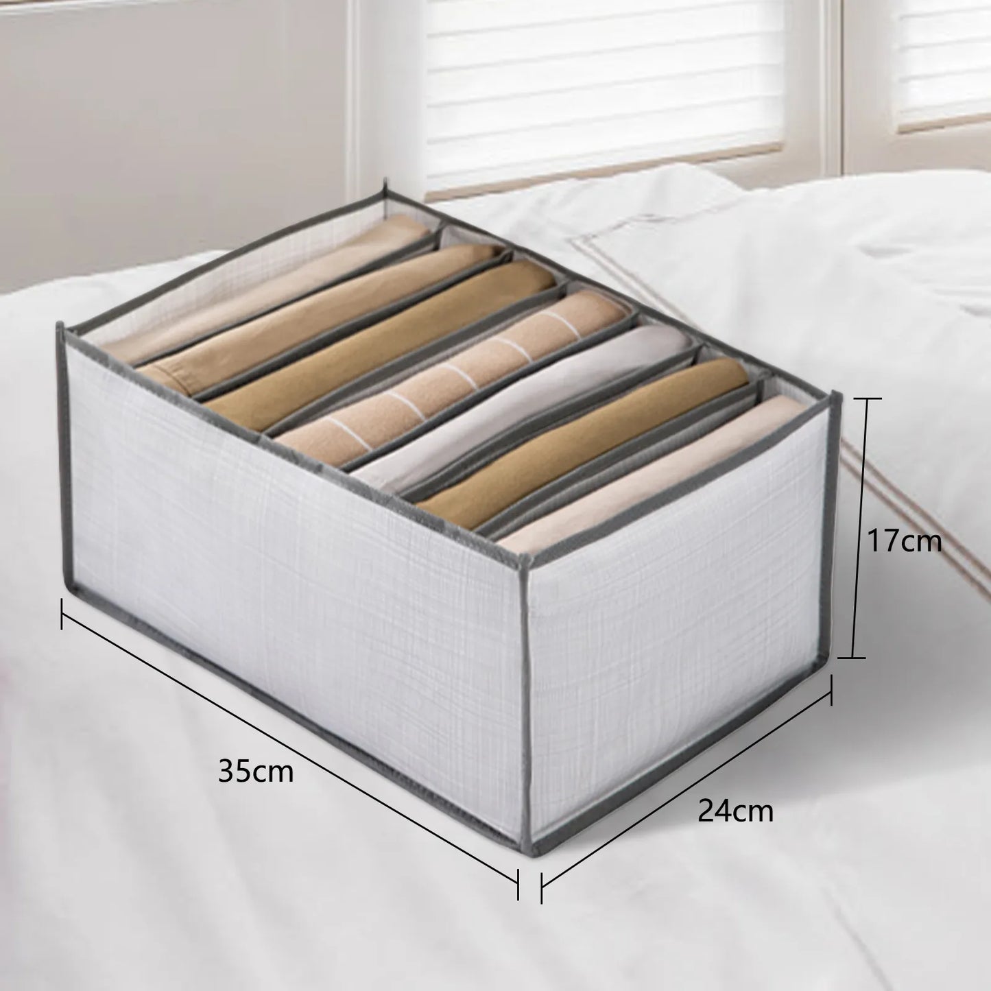 Pants Clothes Storage Box Compartmentalized Jeans Clothing Bedroom Storage Box