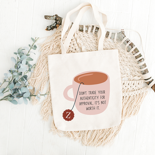 Affirmation, Humor Quote Tote Bags, Natural