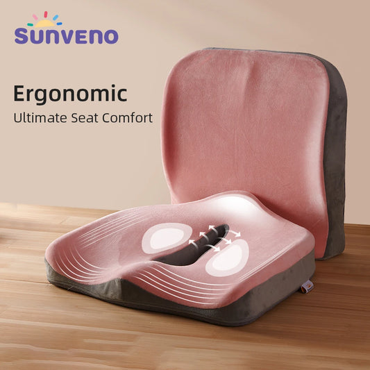 Sunveno Pregnant Woman Seat Cushion Pillow for Office Chair Memory Foam Pad