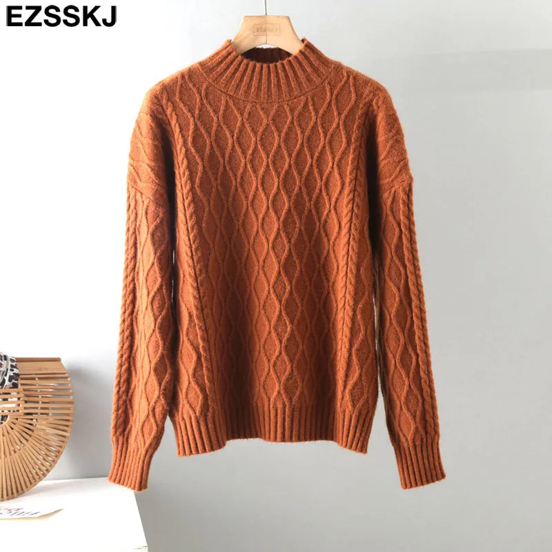 Winter Oversize Thick Sweater Pullovers long sleeves