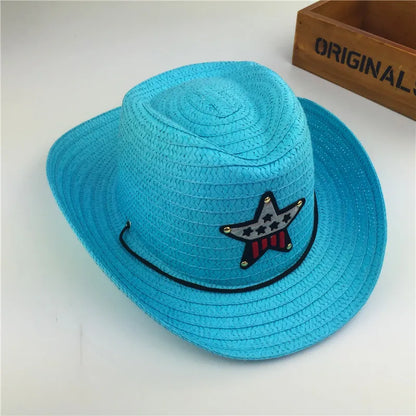 Outdoor Children's Jazz Cowboy Hat Summer Straw Hat Boys