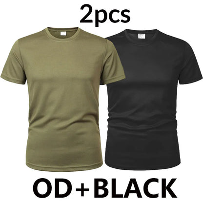 MEGE 3 Pcs/2 Pcs Men Camouflage T Shirt Army Military ShortSleeve O-Neck