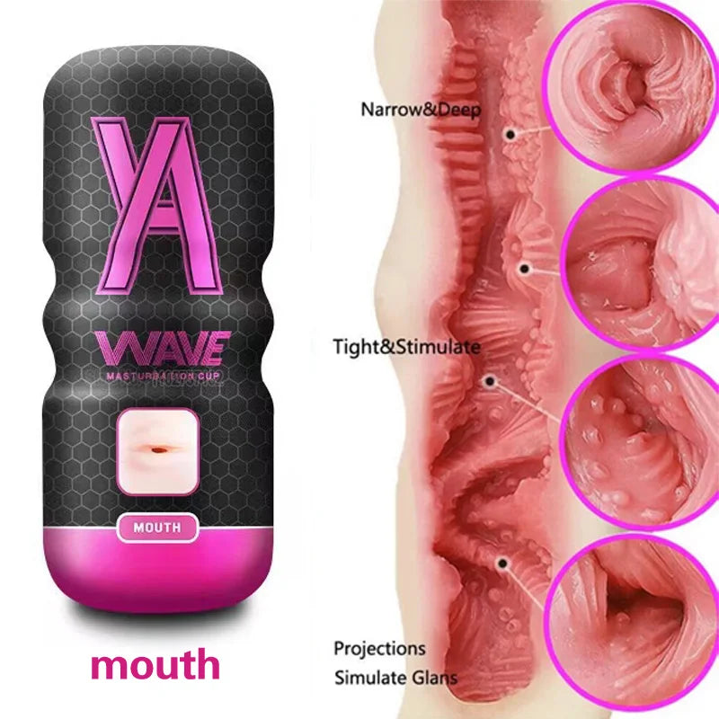 Male Masturbator Sex Toy for Men Cup Vacuum Pressure Sucking Silicone Vagina