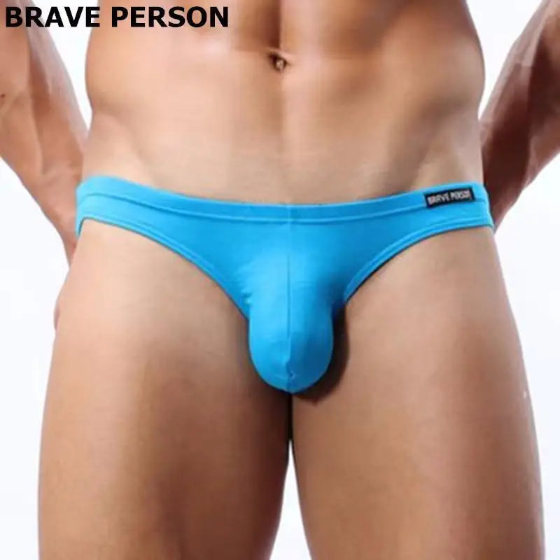 BRAVE PERSON Mens Sexy Modal Underwear Briefs Men Low Rise U Convex Pouch Brief