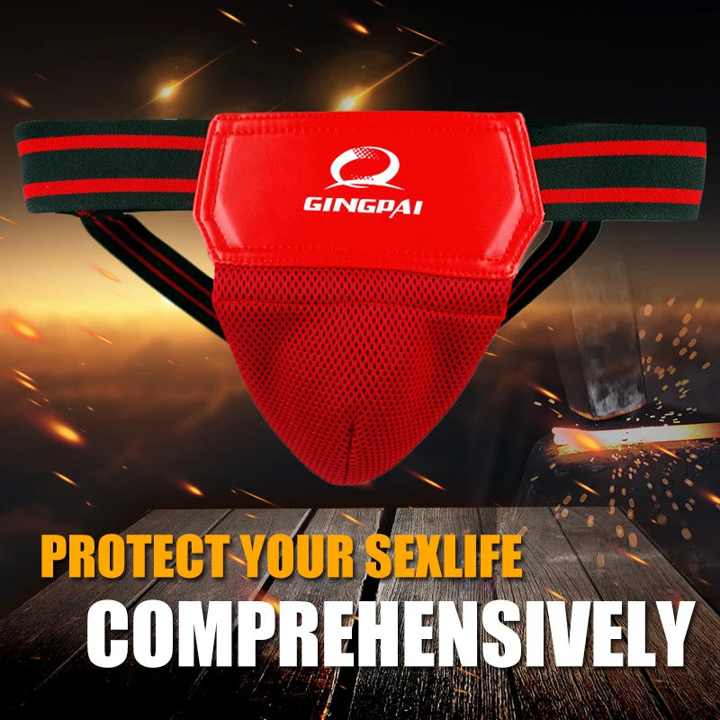 GINGPAI MMA Groin Guard Protective Safety Cup Martial Arts Kick Boxing Crotch