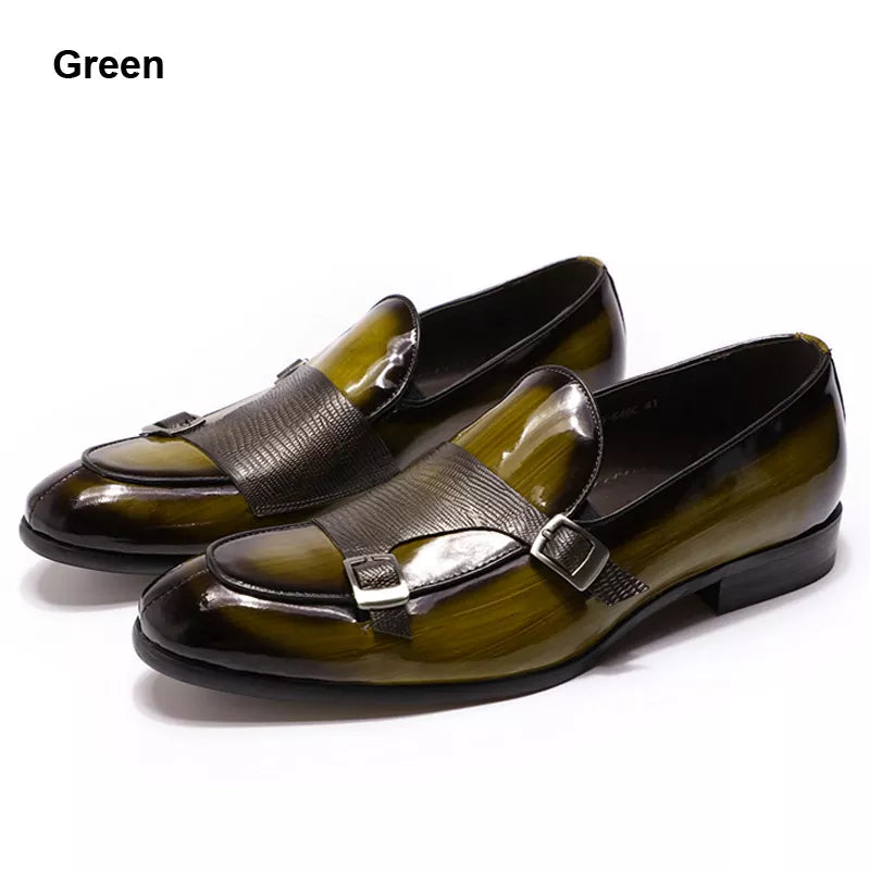 FELIX CHU Brand Patent Leather Mens Loafers Wedding Party Dress Shoes Black