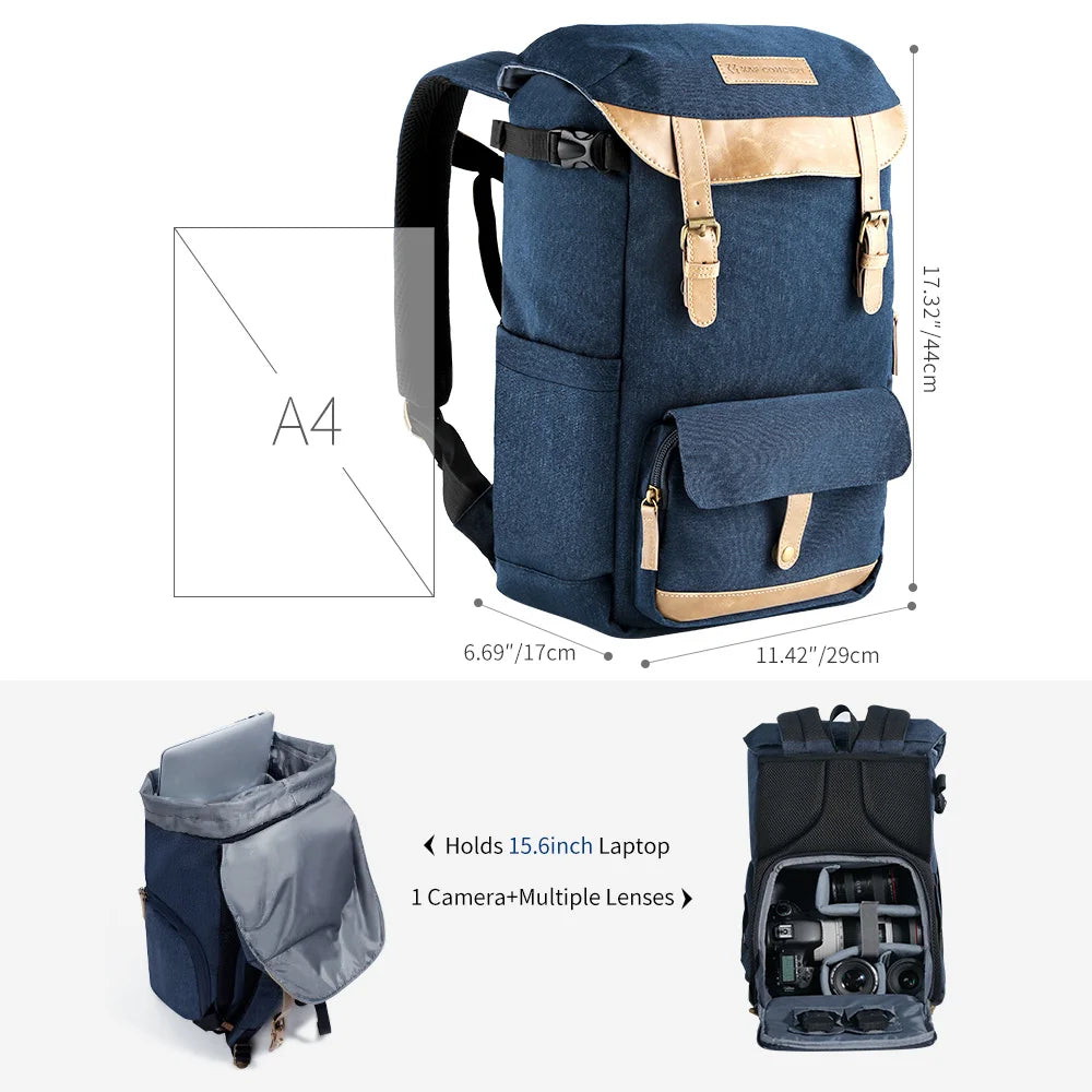 K&F Concept Multifunctional Camera Backpack Fashionable Photo/Video Bag Case