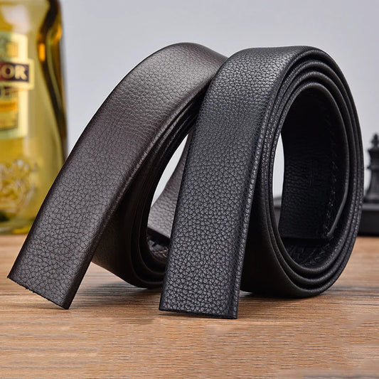 Automatic Belt Without Buckle Men Good Quality Leather Belt Body Strap