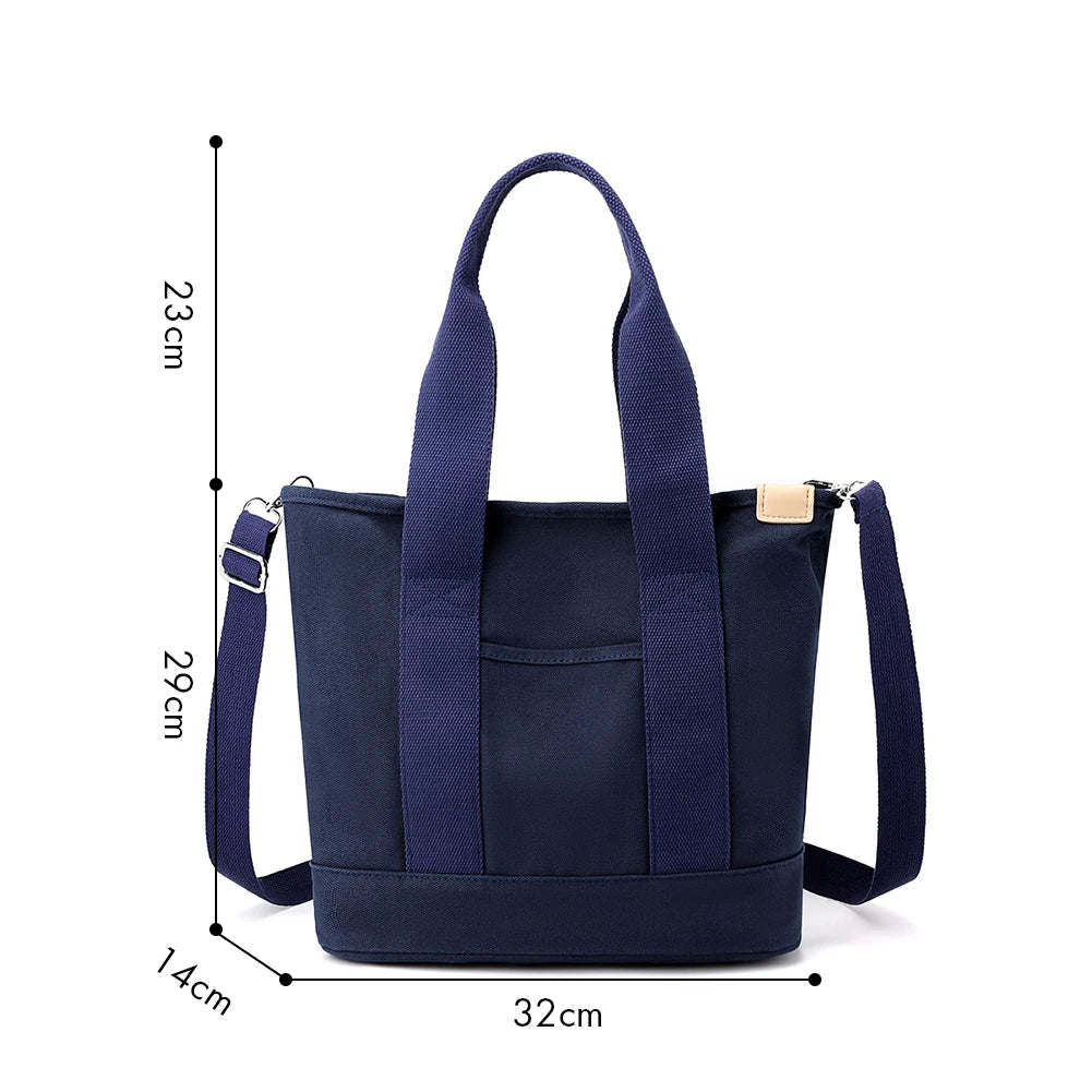 Canvas Bags for Women Handbags Shoulder Bags Solid Color