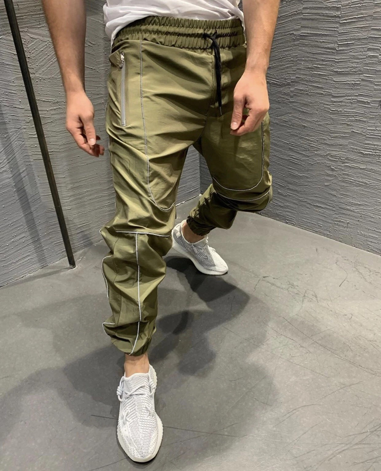 Wholesales Night Running Reflective Beam Pants Men's Hip-Hop Luminous Casual