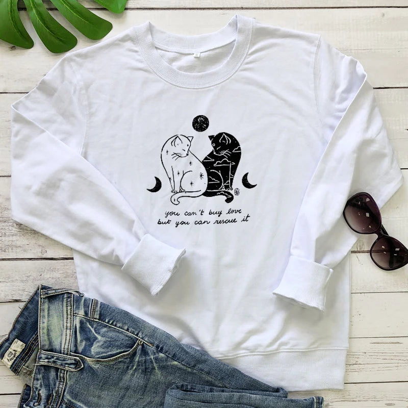 You Can't Buy Love but You Can Rescue It Sweatshirt Cute Animal Lover Gift