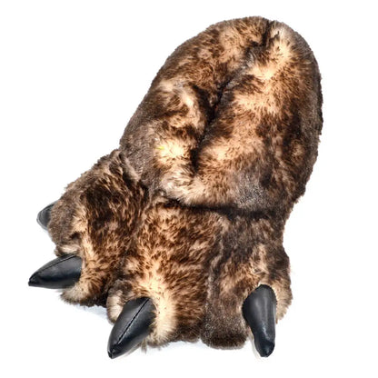 Millffy Funny Slippers Grizzly Bear Stuffed Animal Claw Paw Slippers