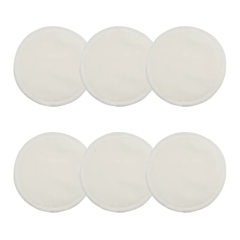 6PCS Soft Bamboo Reusable Washable Breast Liners Milk Care Nursing Pads