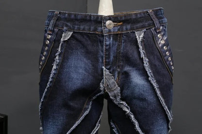 2019 Autumn Jeans Male Personality Self-Cultivation Directly Canister Long