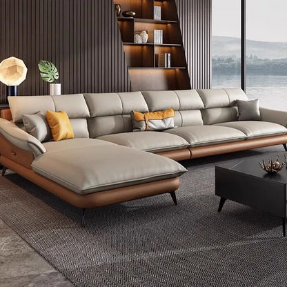 Relaxing Simple Fancy Sofas Living Room Nordic Leather Recliner Puffs Sofa