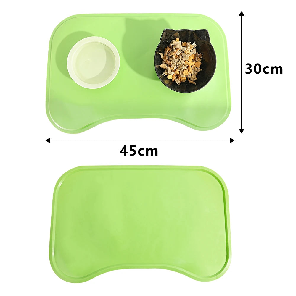 Pet Dog Food Mats Silicone Easy Clean Durable Pet Food Mats Waterproof