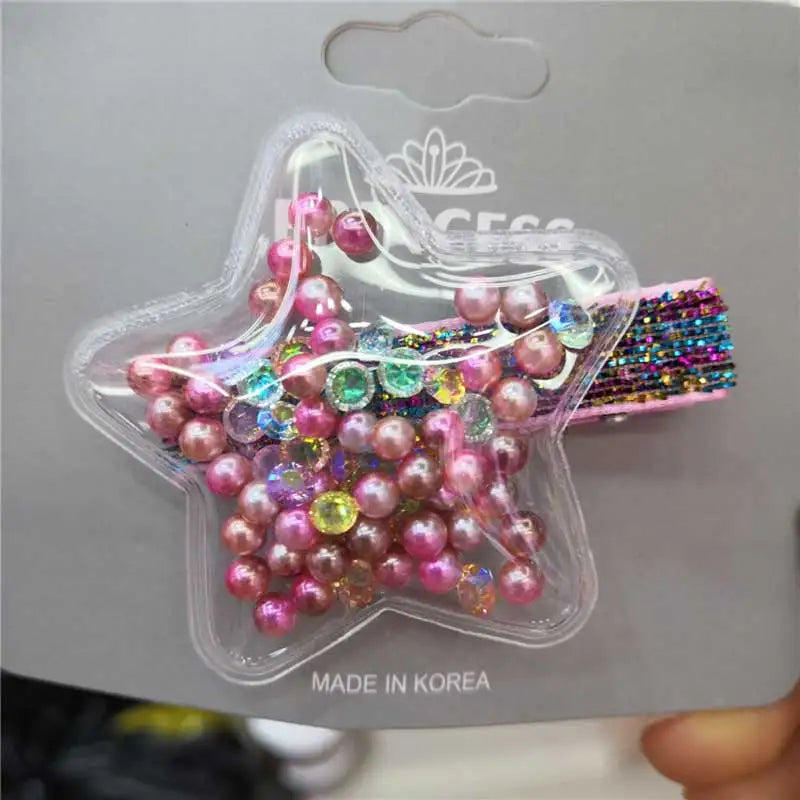 Glitter Star Crown Barrettes Hair Clips for Girls Hair Accessories Twinkle