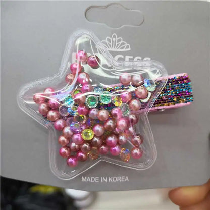 Glitter Star Crown Barrettes Hair Clips for Girls Hair Accessories Twinkle