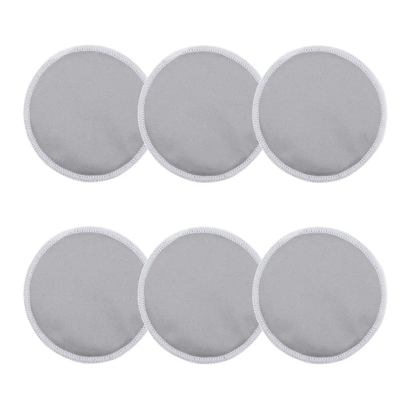 6PCS Soft Bamboo Reusable Washable Breast Liners Milk Care Nursing Pads