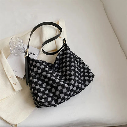 Soft Fabric Trend Big Shoulder Crossbody Bags for Women Hobo  Luxury Brand