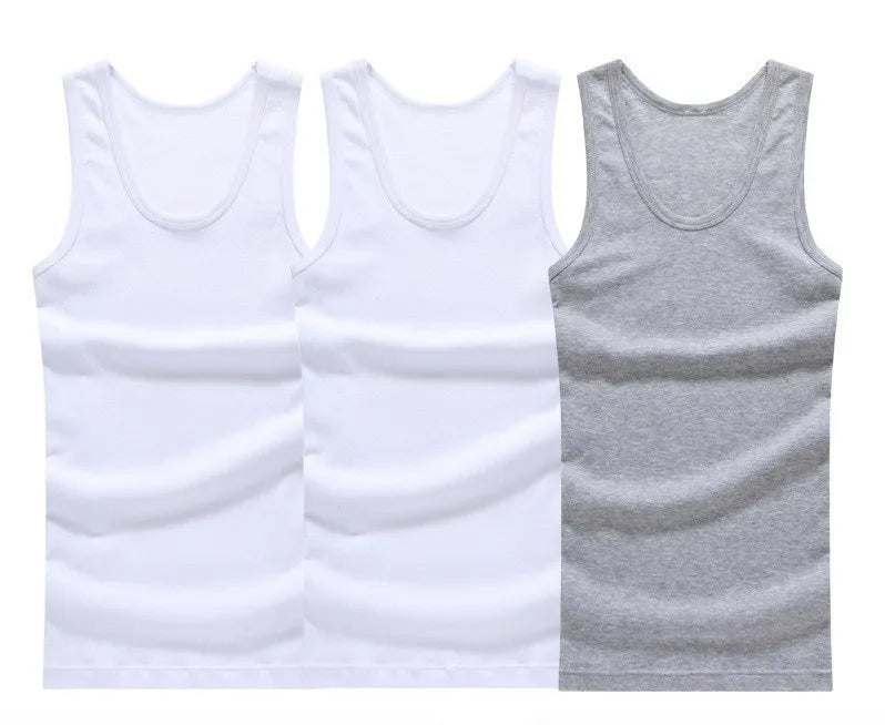 Man's Cotton Solid Seamless Underwear Brand Clothing Mens Sleeveless Tank Vest