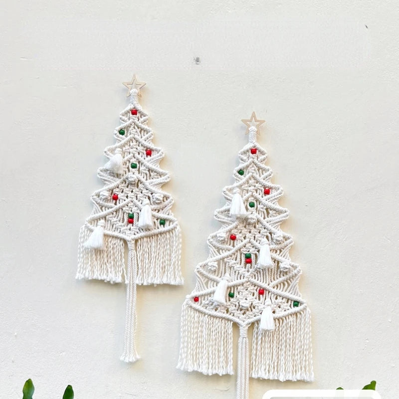 Macrame Christmas Tree White Pine Tree Christmas Wall Hanging Boho Christmas