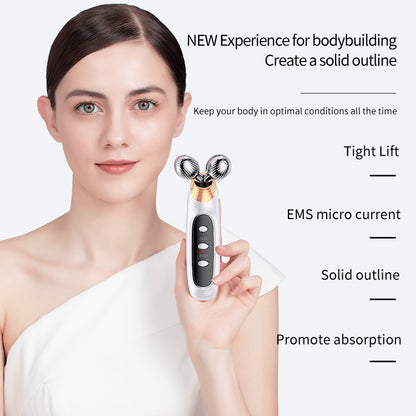 Women Home Use Skin Care Tool Microcurrent Face Lift Roller Electric Face Roller