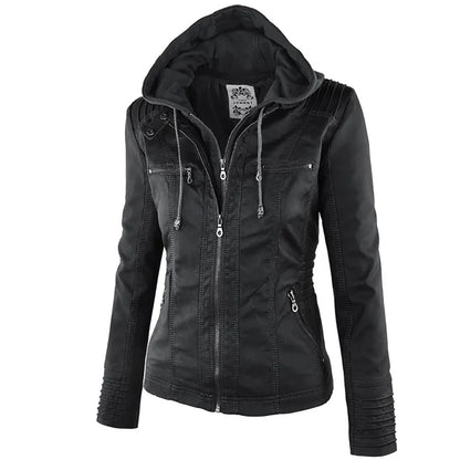 Winter Faux Leather Jacket Women Casual Jackets Waterproof  male Ropa De Mujer