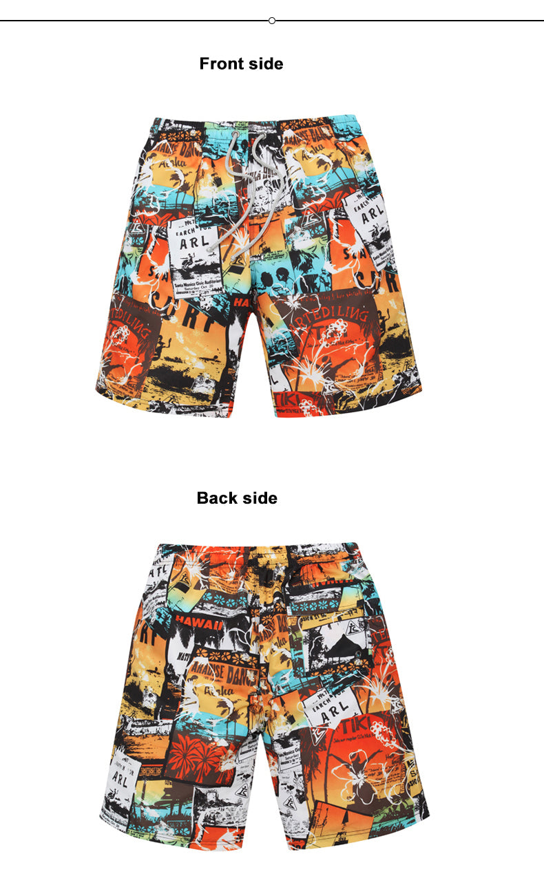 Dropship Custom Men's Sublimation Printing Snack Beach Shorts