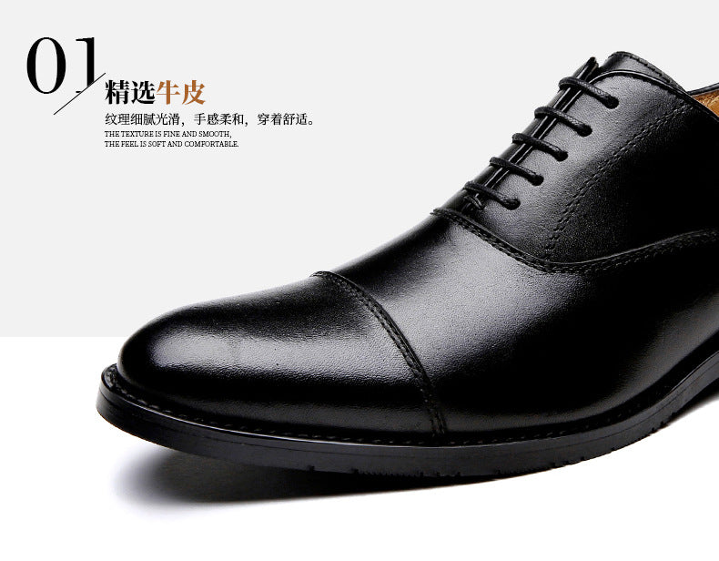 Dropshipping Big Size Genuine Leather Dress Shoes for Men Trendy Mens Office