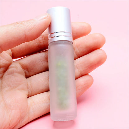 QilmilyNatural Stone Glass Essential Oil Bottle 70/98mm for Women Men Wheel