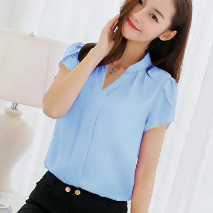 Women Tops and Blouses Women Summer Shirts Chiffon