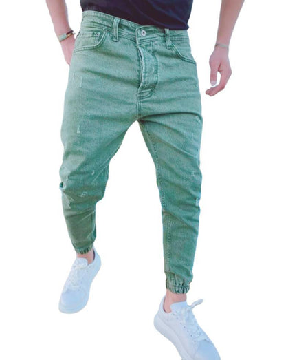 Fashion Streetwear Men Jeans Big Pocket Denim Cargo Pants Hip Hop Jeans Men