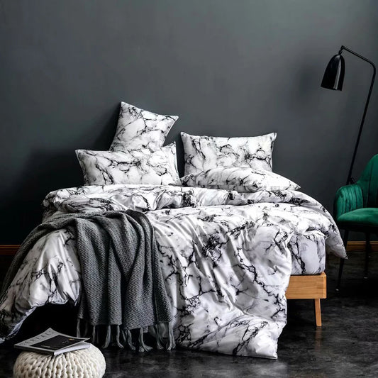 Marble Bedding Set King Queen Single Double Duvet Cover Set