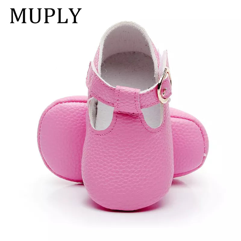 2023 New Arrival Newborn Baby Shoes PU Leather Baby Girl