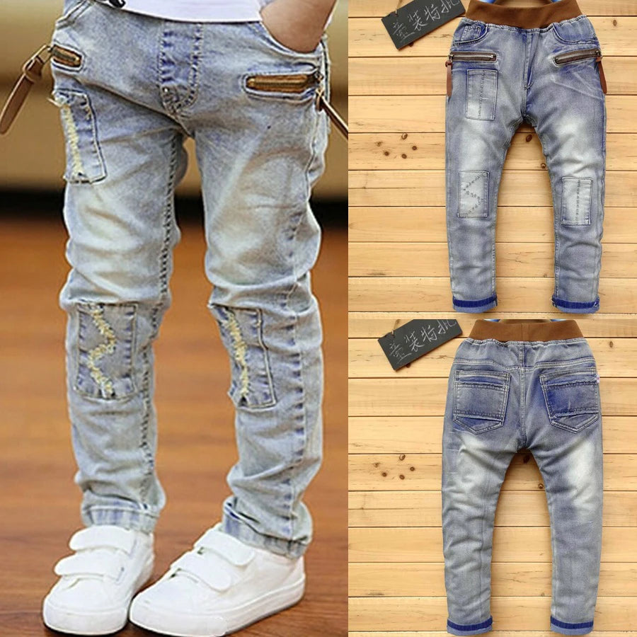 IENENS 5-13y Kids Boys Clothes Skinny Jeans Classic Pants